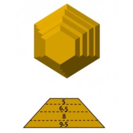 Hexagon Pottery Form Stack (4 Piece)